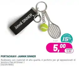 Buffetti Portachiavi Jannik Sinner offerta
