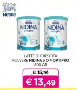 Universo Bimbo Latte di crescita Nidina Optipro offerta