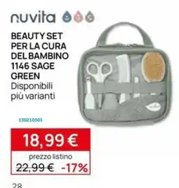 Prenatal Beauty Set per la cura del bambino 1146 Sage Green offerta