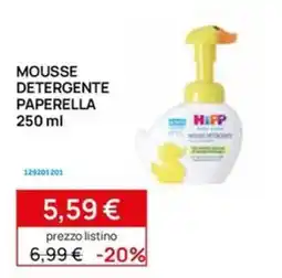 Prenatal Mousse detergente paperella Hipp offerta
