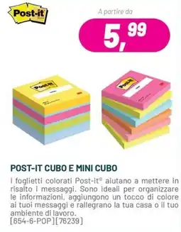 Buffetti Post-it Cubo e Mini Cubo offerta