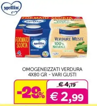 Universo Bimbo Omogeneizzati verdura Mellin offerta