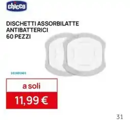 Prenatal Chicco dischetti assorbilatte antibatterici offerta