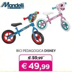Universo Bimbo Bici pedagogica Disney Mandelli offerta