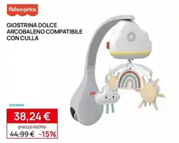 Prenatal Fisher-Price Giostrina dolce arco-balenino compatibile con culla offerta