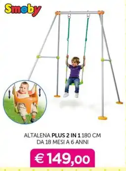 Universo Bimbo Smoby Altalena Plus 2 in 1 offerta