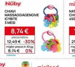 Prenatal Nuby Chiavi Massaggiagengive Icybite 3 Mesi offerta