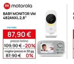 Prenatal Motorola baby monitor VM 482ANXL 2,8" offerta