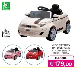 Universo Bimbo Auto elettrica Fiat 500E RC 12V offerta