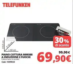 Brico Io Telefunken piano cottura a induzione 2 fuochi offerta