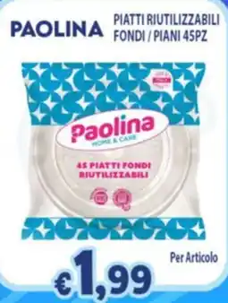 Opportunity Shop Paolina piatti riutilizzabili fondi offerta