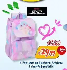 Giokids K Pop Demon Hunters Artista Zaino Estensibile offerta