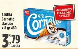 Rossotono Carrefour Algida Cornetto classico offerta