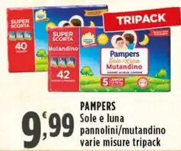 Rossotono Carrefour Pampers Sole e luna pannolini/mutandino offerta