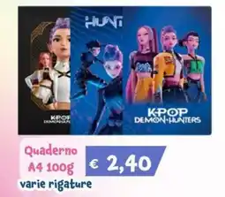 Giokids Quaderno Kpop Demon Hunters offerta