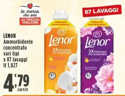 Rossotono Carrefour Lenor Ammorbidente concentrato offerta