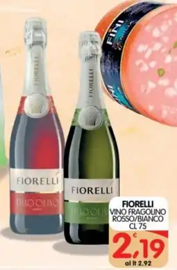 Le Delizie del Sud Fiorelli vino fragolino rosso/bianco offerta