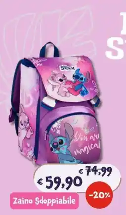Giokids Zaino Sdoppiabile Stitch offerta