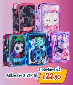 Giokids Astuccio 3 Zip Sj offerta