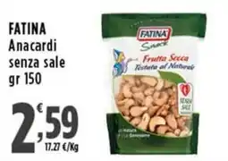 Rossotono Carrefour Fatina Anacardi senza sale offerta