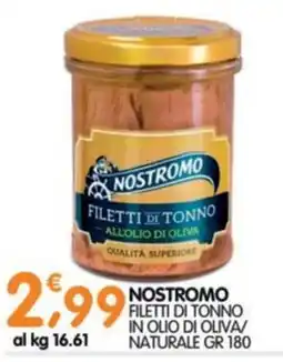 Le Delizie del Sud Nostromo filetti di tonno offerta