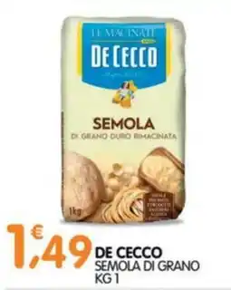 Le Delizie del Sud De Cecco semola di grano duro rimacinata offerta