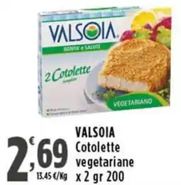 Rossotono Carrefour Valsòia Cotolette vegetariane offerta