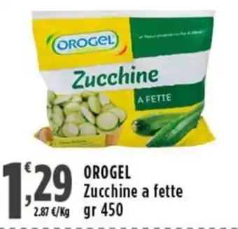Rossotono Carrefour Orogel Zucchine a fette offerta