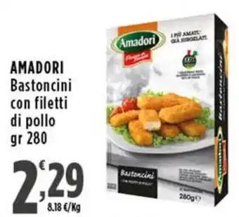 Rossotono Carrefour Amadori Bastoncini con filetti di pollo offerta