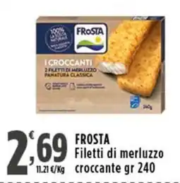 Rossotono Carrefour Frosta Filetti di merluzzo croccante offerta