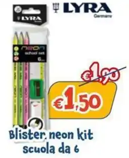 Giokids Blister neon kit scuola da 6 offerta