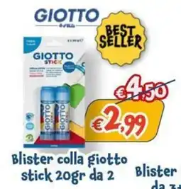 Giokids Blister colla giotto stick offerta