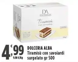 Rossotono Carrefour Dolceria Alba Tiramisù con savoiardi offerta