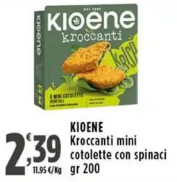 Rossotono Carrefour Kioene Kroccanti mini cotolette con spinaci offerta