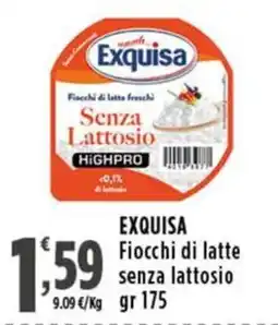 Rossotono Carrefour Exquisa Fiocchi di latte senza lattosio offerta
