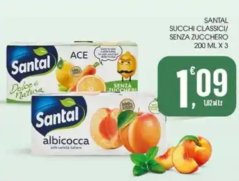 Santal succhi classici senza zucchero