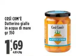 Rossotono Carrefour Così Com'è Datterino giallo in acqua di mare offerta
