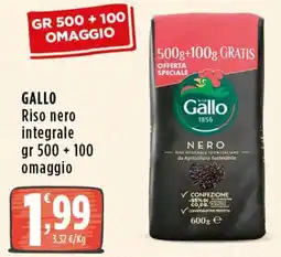 Rossotono Carrefour Gallo Riso nero integrale offerta
