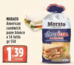 Rossotono Carrefour Morato American sandwich pane bianco offerta