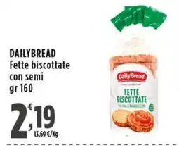 Rossotono Carrefour DailyBread Fette biscottate con semi offerta