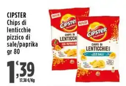Rossotono Carrefour Cipster chips di lenticchie offerta