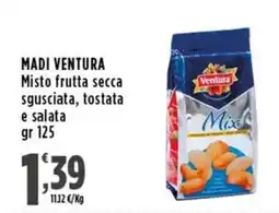 Rossotono Carrefour Misto frutta secca sguisciata, tostata e salata Madi Ventura offerta