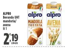 Rossotono Carrefour Alpro bevanda UHT mandorla/avena offerta
