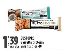 Rossotono Carrefour GustoPro Barretta proteica offerta
