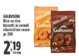Rossotono Carrefour GALBUSERA Riso su riso biscotti ai cereali classici/con cacao offerta