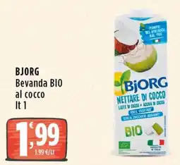 Rossotono Carrefour Bjorg bevanda bio al cocco offerta