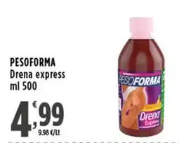Rossotono Carrefour Pesoforma Drena express offerta