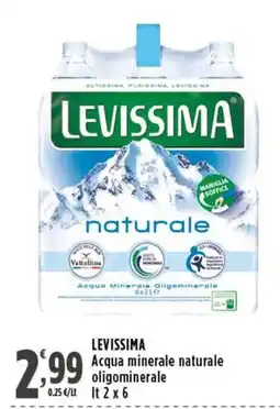Rossotono Carrefour Levissima acqua minerale naturale oligominerale offerta