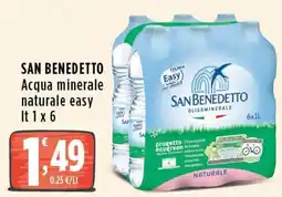 Rossotono Carrefour Acqua minerale naturale easy San Benedetto offerta