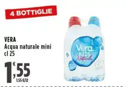Rossotono Carrefour Vera Acqua naturale mini offerta